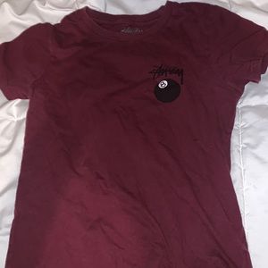 Maroon Stussy T-shirt